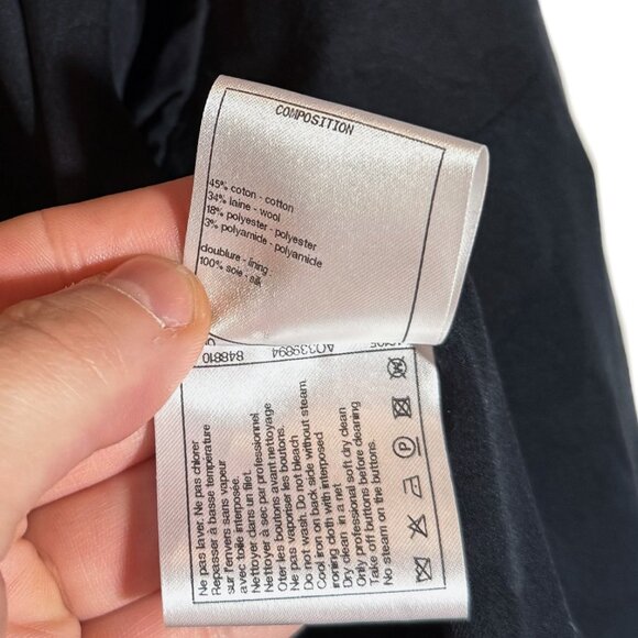 Chanel FW 2021 Black Fantasy Tweed Blue Metallic Long Jacket - Picture 14 of 14